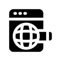 browser icon. glyph icon for your website, mobile, presentation, and logo design. vector