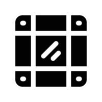 wooden box icon. glyph icon for your website, mobile, presentation, and logo design. vector