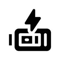 battery icon. glyph icon for your website, mobile, presentation, and logo design. vector