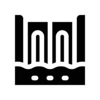 dam icon. glyph icon for your website, mobile, presentation, and logo design. vector