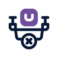 delivery drone icon. dual tone icon for your website, mobile, presentation, and logo design. vector