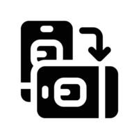 rotate mode icon. glyph icon for your website, mobile, presentation, and logo design. vector