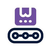 conveyor belt icon. dual tone icon for your website, mobile, presentation, and logo design. vector