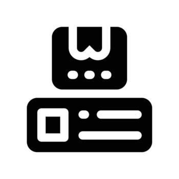 check delivery icon. glyph icon for your website, mobile, presentation, and logo design. vector