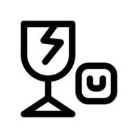fragile icon. line icon for your website, mobile, presentation, and logo design. vector