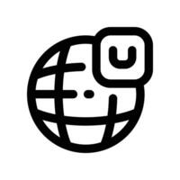 worldwide delivery icon. line icon for your website, mobile, presentation, and logo design. vector
