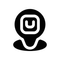 location icon. glyph icon for your website, mobile, presentation, and logo design. vector