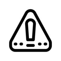 warning icon. line icon for your website, mobile, presentation, and logo design. vector