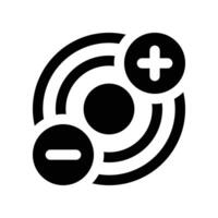 proton icon. glyph icon for your website, mobile, presentation, and logo design. vector