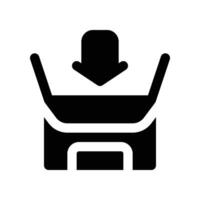 packing icon. glyph icon for your website, mobile, presentation, and logo design. vector