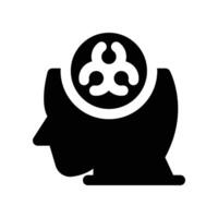 nuclear mind icon. glyph icon for your website, mobile, presentation, and logo design. vector