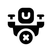 delivery drone icon. glyph icon for your website, mobile, presentation, and logo design. vector