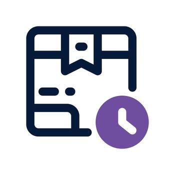 delivery estimation icon. dual tone icon for your website, mobile, presentation, and logo design. vector