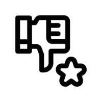bad review icon. line icon for your website, mobile, presentation, and logo design. vector