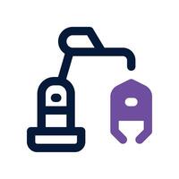 robotic arm icon. dual tone icon for your website, mobile, presentation, and logo design. vector