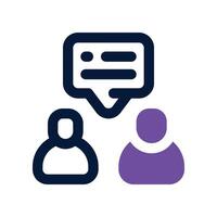 conversation icon. dual tone icon for your website, mobile, presentation, and logo design. vector