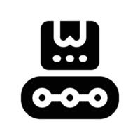 conveyor belt icon. glyph icon for your website, mobile, presentation, and logo design. vector