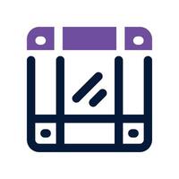 wooden box icon. dual tone icon for your website, mobile, presentation, and logo design. vector