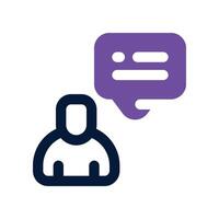 customer feedback icon. dual tone icon for your website, mobile, presentation, and logo design. vector