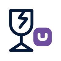 fragile icon. dual tone icon for your website, mobile, presentation, and logo design. vector