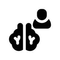thinking icon. glyph icon for your website, mobile, presentation, and logo design. vector