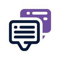 chat icon. dual tone icon for your website, mobile, presentation, and logo design. vector