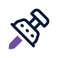 push pin icon. dual tone icon for your website, mobile, presentation, and logo design. vector