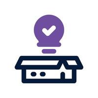 out of the box icon. dual tone icon for your website, mobile, presentation, and logo design. vector