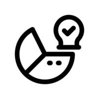 pie chart icon. line icon for your website, mobile, presentation, and logo design. vector