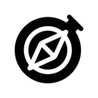 compass icon. glyph icon for your website, mobile, presentation, and logo design. vector