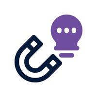 magnet icon. dual tone icon for your website, mobile, presentation, and logo design. vector