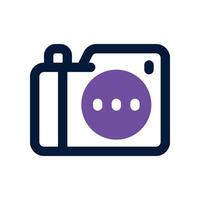 camera icon. dual tone icon for your website, mobile, presentation, and logo design. vector