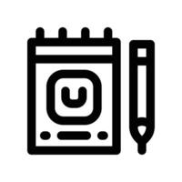 notebook icon. line icon for your website, mobile, presentation, and logo design. vector