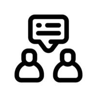 conversation icon. line icon for your website, mobile, presentation, and logo design. vector