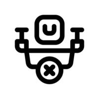 delivery drone icon. line icon for your website, mobile, presentation, and logo design. vector