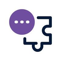 puzzle icon. dual tone icon for your website, mobile, presentation, and logo design. vector
