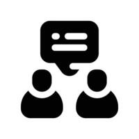 conversation icon. glyph icon for your website, mobile, presentation, and logo design. vector