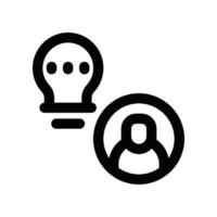 employee hire icon. line icon for your website, mobile, presentation, and logo design. vector