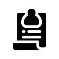 resume icon. glyph icon for your website, mobile, presentation, and logo design. vector
