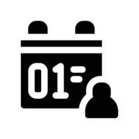 date icon. glyph icon for your website, mobile, presentation, and logo design. vector