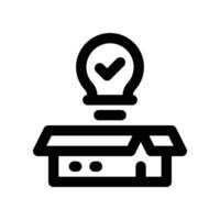 out of the box icon. line icon for your website, mobile, presentation, and logo design. vector