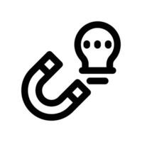 magnet icon. line icon for your website, mobile, presentation, and logo design. vector