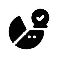 pie chart icon. glyph icon for your website, mobile, presentation, and logo design. vector