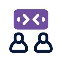 working conflict icon. dual tone icon for your website, mobile, presentation, and logo design. vector