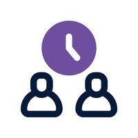 working duration icon. dual tone icon for your website, mobile, presentation, and logo design. vector
