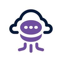 cloud hosting icon. dual tone icon for your website, mobile, presentation, and logo design. vector