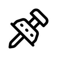 push pin icon. line icon for your website, mobile, presentation, and logo design. vector