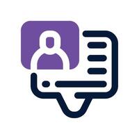 chat icon. dual tone icon for your website, mobile, presentation, and logo design. vector