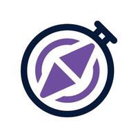 compass icon. dual tone icon for your website, mobile, presentation, and logo design. vector