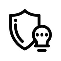 protection icon. line icon for your website, mobile, presentation, and logo design. vector